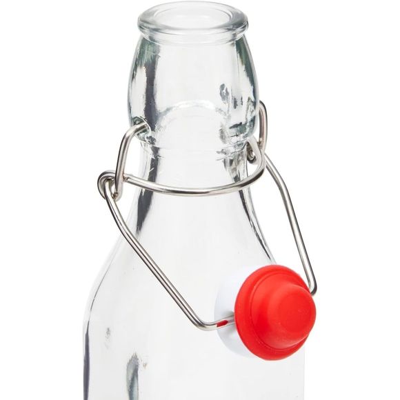 6 8oz Swing Top Glass Bottles with Stoppers Airtight Caps Komucha Oils Vinegar - Picture 7 of 8